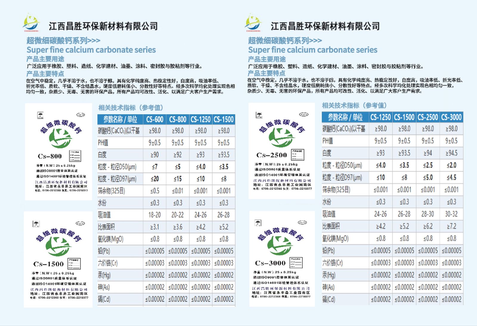 Superfine calcium carbonate