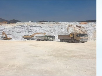 Changsheng calcium carbonate quarry aerial